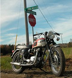 Triumph and stop sign