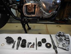 Gearbox parts for a 1969 650 Triumph Bonneville