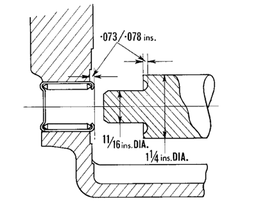 Drawing and description of replacing the layshaft bearing in the inner cover of a Triumph 650
